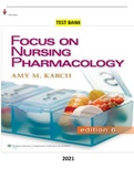 COMPLETE - Elaborated Test Bank for Focus on Nursing Pharmacology&comma; 6Ed&period;by Amy Karch & R&period; N&period; Lynn-Pamela  &period;ALL Chapters &lpar;1-48&rpar;included with 846 pages of questions&period;
