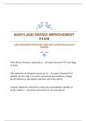 MARYLAND DRIVER IMPROVEMENT EXAM WITH GUARANTEED ACCURATE ANSWERS