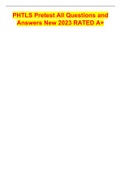 PHTLS Pretest All Questions and Answers New 2023 RATED A&plus;