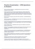 Practice Examination &ndash; CPB Questions & Answers
