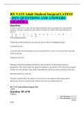 RN VATI Adult Medical Surgical LATEST &lpar;2023&rpar; QUESTIONS AND ANSWERS GRADED A 
