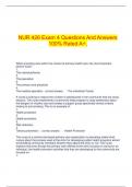NUR 426 Exam 4 Questions And Answers 100&percnt; Rated A&plus;&period;