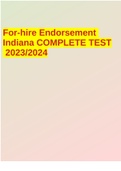 For-hire Endorsement Indiana COMPLETE TEST 2023/2024