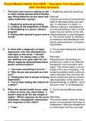 Psych&sol;Mental Health Exit HESI &ndash; Saunders Test Questions with Verified Answers
