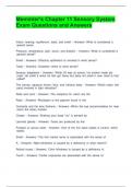 Memmler-s Chapter 11 Sensory System Exam Questions and Answers