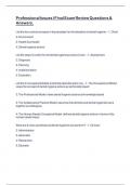 Professional Issues I Final Exam Review Questions & Answers&period;