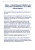 DECA - PERFORMANCE INDICATORS TRIAL UPDATE WITH QUESTIONS AND ANSWERS 2023