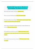 AAAE ACE Operations Module 2 &lpar;2024&sol;2025&rpar; &lpar;Verified Answers&rpar;