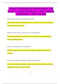 Critical Thinking Nur 200 Hondros&comma; 200 Exam 1 Critical Thinking &vert; Latest Update  &vert; 2024&sol;2025 &vert; 100&percnt; Verified