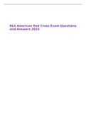 BLS American Red Cross Exam Questions and Answers 2023