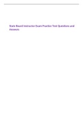 State Board Instructor Exam Practice Test Questions and Answers