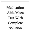 Medication Aide Mace Test &lpar;2023&rpar; With Complete Solution &lpar;Latest Questions Included&rpar;&rpar;