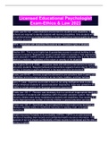 Licensed Educational Psychologist Exam-Ethics & Law 2023