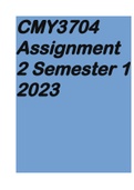 CMY3704 Assignment 2 Semester 1 2023