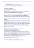 NCSBN Practice Questions  And Answers Latest Updates