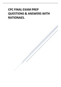 CPC Final Exam Prep Questions & Answers with Rationales&period;