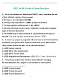 LEED v4 GA Practice Exam 2022&sol;2023 Questions and Answers&lpar;Full solution pack&rpar;