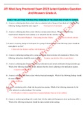 ATI Med-Surg Proctored Exam 2023 Latest Updates Question And Answers Grade A. (CHECK THE LAST PAGE FOR MULTIPLE VERSIONS OF THE EXAM AND OTHER ATI EXAMS)  1)	A nurse is collecting data from a client who was admitted with a Glasgow Coma Scale of 3. Which o