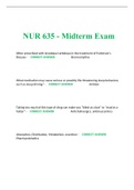 NUR 635 - Midterm Exam