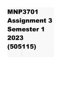 MNP3701 Assignment 3 Semester 1 2023
