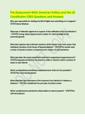 Pre-Assessment WGU American Politics and the US Constitution C963 Questions and Answers