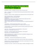 psych 303 final exam Questions and  Answers Grade A&plus; 2023