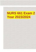 NURS 661 EXAM 2 2023 2024 QUESTIONS AND ANSWERS.