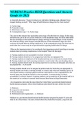 NURS101 Practice HESI Questions and Answers Grade A&plus; 2023