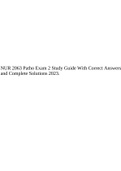 NUR 2063 Patho Exam 2 Study Guide With Correct Answers and Complete Solutions 2023.