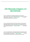 ATI Maternity Chapters 1-9 REVIEWED