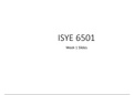 ISYE 6501 Week 1 Slides, Check out the preview, 100% Proven pass rate, Document Content and Description Below