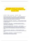 IAHCSMM CRCST 8TH EDITION - CHAPTER 1 &lpar;Complete&rpar; Questions And Answers 2024&period;