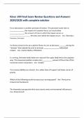 Kines 199 Final Exam Review Questions and Answers 2024&sol;2025 with complete solution