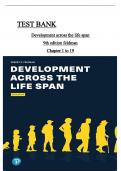 TEST BANK FOR DEVELOPMENT ACROSS THE LIFE SPAN 9TH EDITION BY FELDMAN ALL CHAPTERS ISBN&colon;9780135188026 