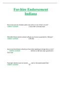 Indiana For Hire Endorsement Exam Rated 100&percnt; Correct&excl;&excl; 2023&sol;2024
