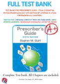 Test Bank For Prescriber’s Guide- Stahl’s Essential Psychopharmacology 6th Edition By Stephen M. Stahl 9781316618134 All Chapters .