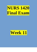 NURS 1420 Final Exam with Answers ( 100/100 Points)