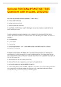 National PSI EXAM PRACTICE TEST&comma; Questions with answers&comma; 2022&sol;2023