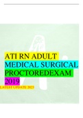 ATI RN ADULT MEDICAL SURGICAL PROCTOREDEXAM 2019 LATEST UPDATE 2023