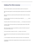 Indiana For-Hire License exam 2023 with 100&percnt; correct answers