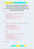 Mat Level 1 Readiness & Shapes in  Space &lpar;Peak Pilates&rpar; Questions and  Correct Answers the Latest Update and  Recommended Version