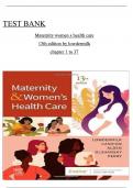 TEST BANK For Maternity and Women's Health Care 13th Edition by Lowdermilk Chapters  1 - 37  ISBN&colon;9780323810203  Newest Version