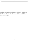 Test Bank for Canadian Fundamentals of Nursing, 6th Edition| Test Bank for Canadian Fundamentals of Nursing 6th Edition by Potter all chapters 