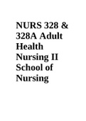 NURS 328 & 328A g.Adult Health Nursing II School of Nursing
