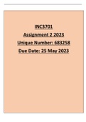 INC3701 ASSIGNMENT 2 2023