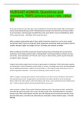 NURS407&period;AGMUS&comma; Questions and answers&comma; 100&percnt; proven pass rate&comma; rated A&plus;