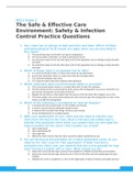 N211 Exam 1 The Safe & Effective Care Environment: Safety & Infection Control Practice Questions and answers, Graded A+