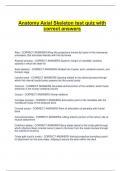 Axial Skeleton test quiz with complete  answer