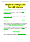 Diagnostic Coding 2 Final Test with solutions