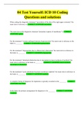 04 Test Yourself&colon; ICD 10 Coding Questions and solutions